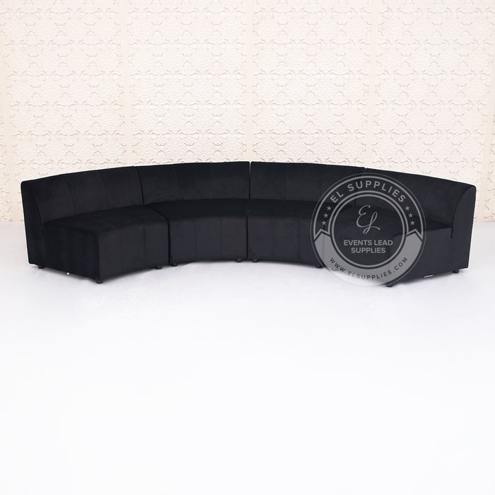 ARORA Black Curved Modular Sofa