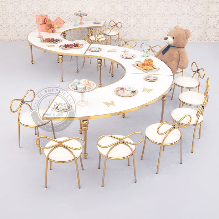 VEGA YAN Gold Kids Table - Full Round