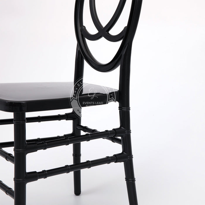 PHOENIX Black Resin Chair with Free Cushion